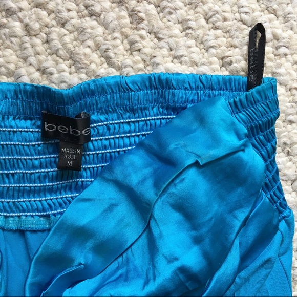 Bebe: silk, jersey knit & spandex top; wms med - Picture 4 of 7